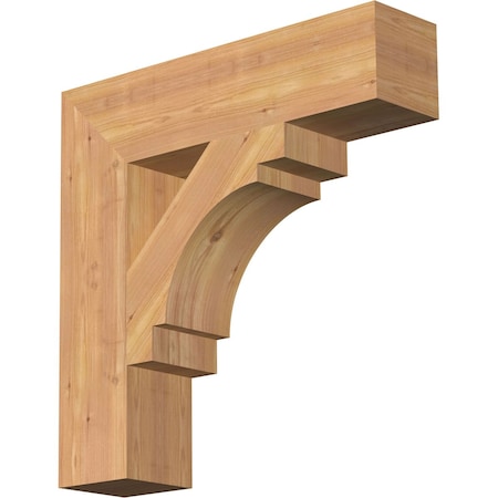 Merced Block Smooth Bracket, Western Red Cedar, 5 1/2"W x 24"D x 24"H